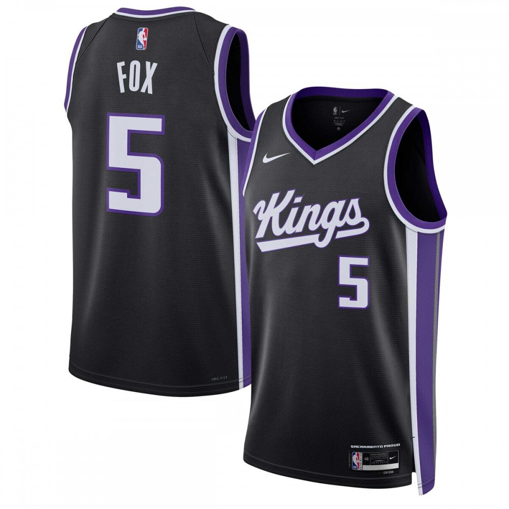 De'Aaron Fox Sacramento Kings Unisex Swingman Jersey - Icon Edition - Black-Pro Kit Vault | Brand New 26/27 Sports Jerseys